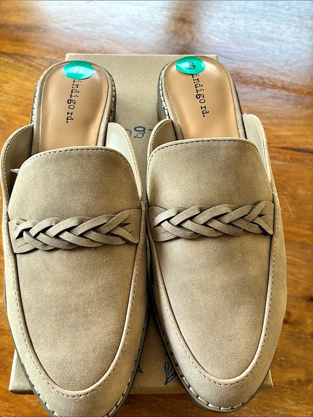 Indigo Rd. Harsen. Braided Mules Brown US 8 M